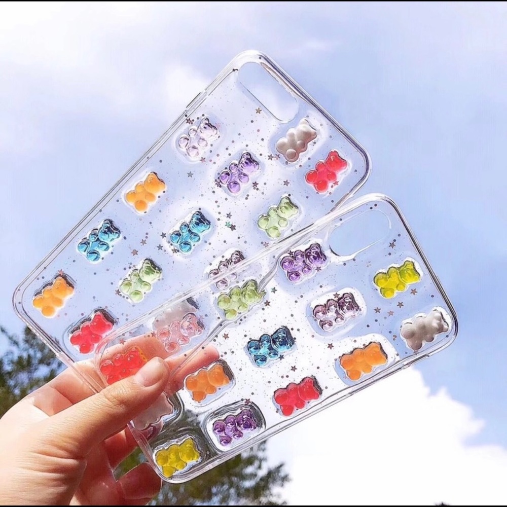 Gummy bear glitter transparent iPhone XS Max case